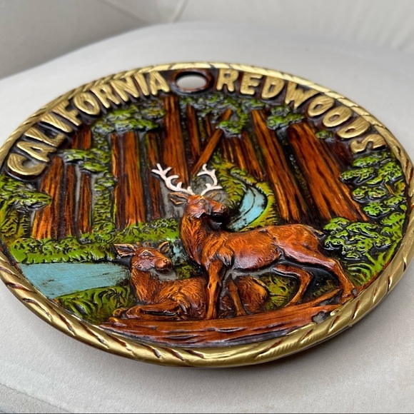 Vintage California Redwoods Smith Western Wall Decor Plate 3D Novelty Plate - Picture 3 of 3